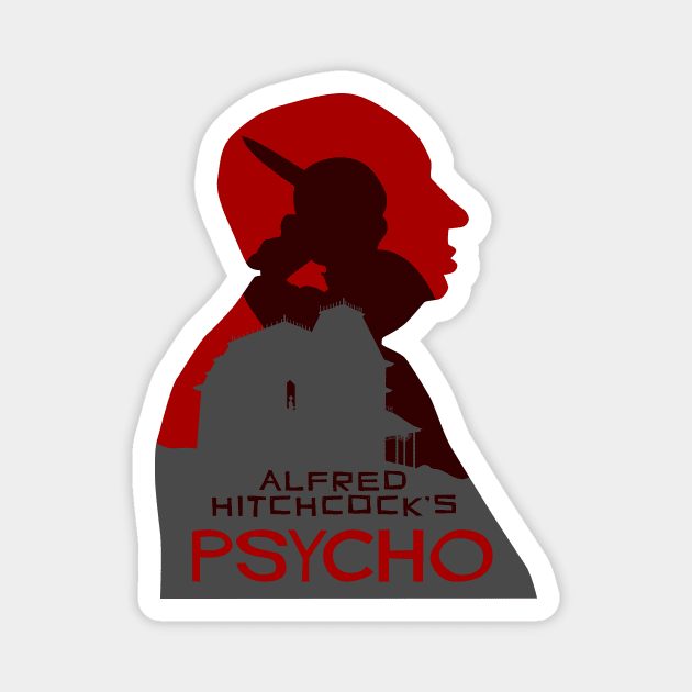 Alfred Hitchcock Psycho Magnet by n23tees