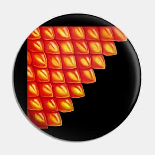 Flaming dragon scale Pin