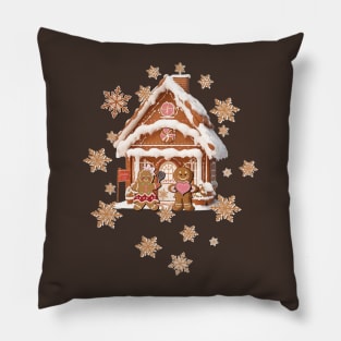 Christmas Gingerbread House Pillow