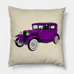 Classic car 1931 cartoon illustration Pillow