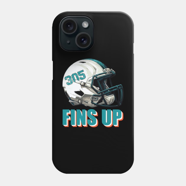 Fins Up Miami Dolphins Phone Case by vectrus