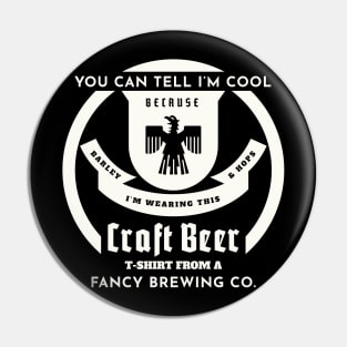 Cool Craft Beer T-Shirt Pin