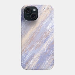 Messy Abstract Blue and Beige Paint Strokes Phone Case