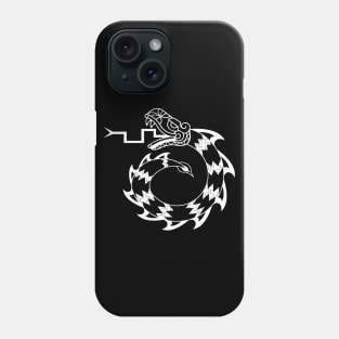 Mexican Snake Dragon Design White T-Shirt Phone Case