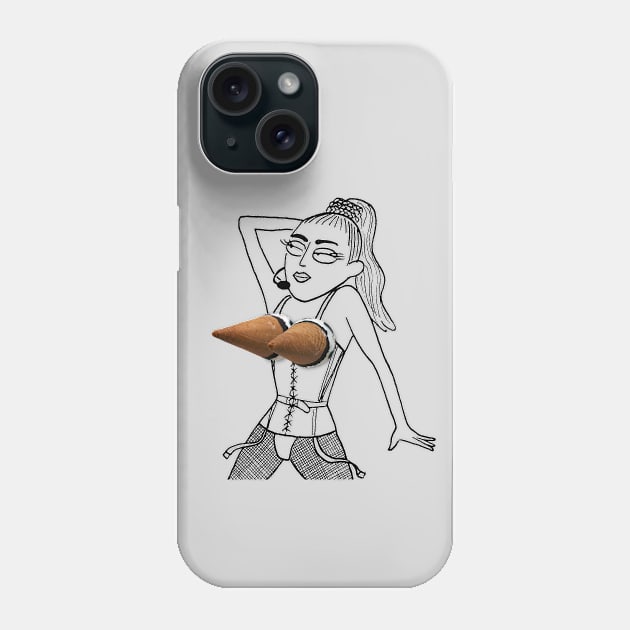 Cornetto - Madonna's bra Phone Case by MassimoFenati