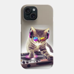 cute dj cat Phone Case