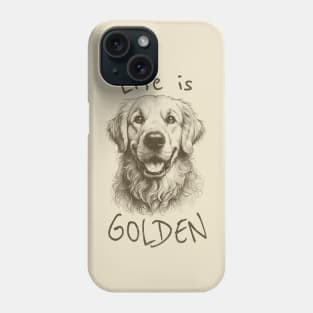 Life is Golden Vintage - Golden Retriever Phone Case