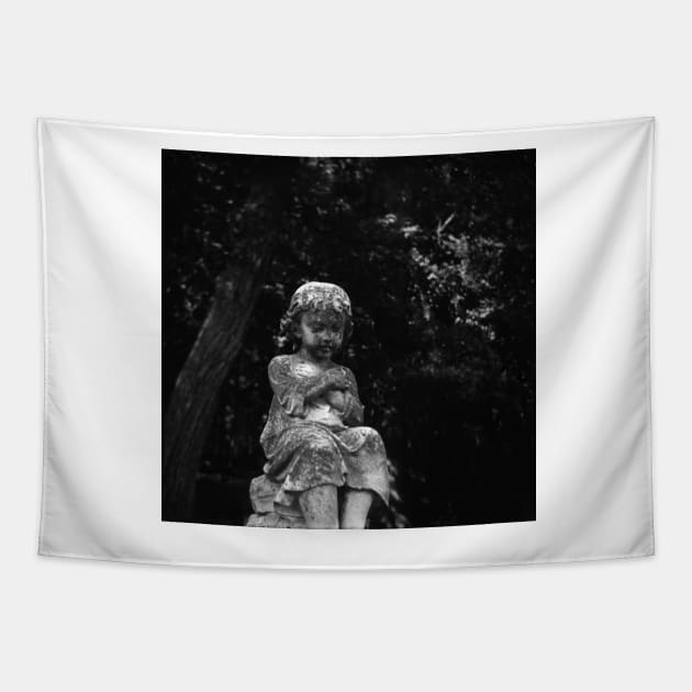 Cemetery Child - Vintage Lubitel 166 Photograph Tapestry by ztrnorge
