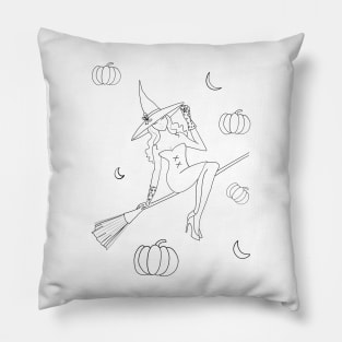 witch, colour me, Pillow