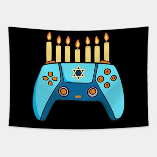 Jewish Gamepad Happy Hanukkah Funny Gaming Pajama Tapestry