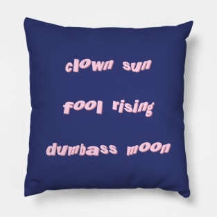 Cursed Astrology Big Three Zodiac Signs Pillow