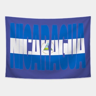 Nicaragua flag stencil Tapestry