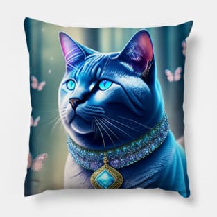 Illuminating British Shorthair Pillow