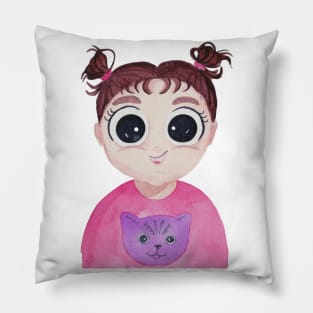 Cute big-eyed girl Pillow