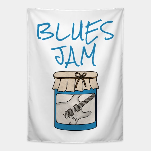 Blues Jam, Electric Guitar, Guitarist Musician Tapestry by doodlerob