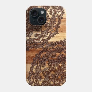 Burnt Wood Chocolate Doodle Phone Case