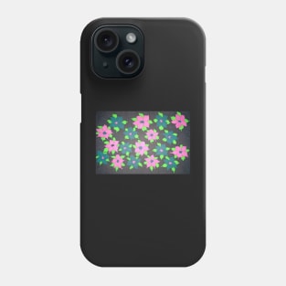 Bold Flowers in Pink and Blue Phone Case