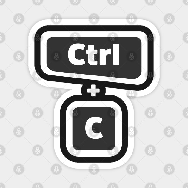 Ctrl + C  - Computer Programming - Dark Color Magnet by springforce