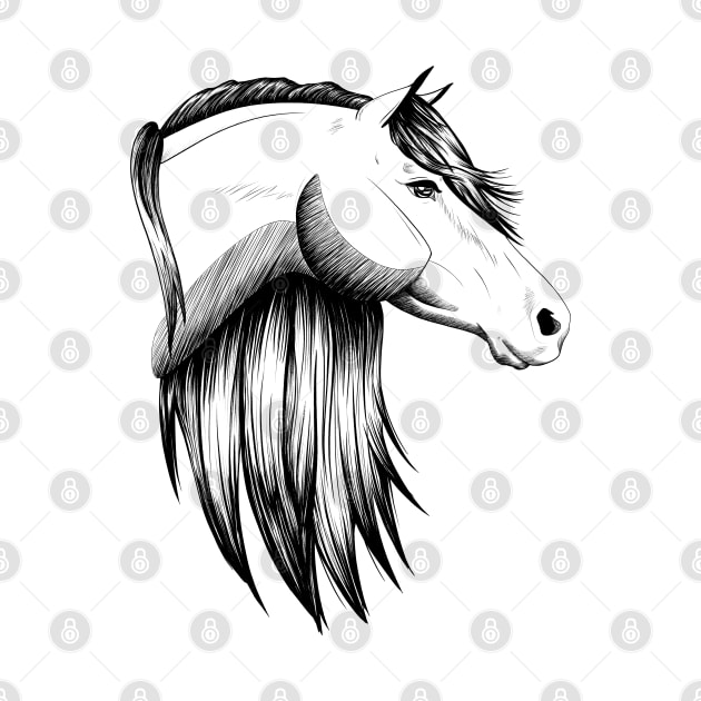 Graceful Horse Sketch by Lady Lilac
