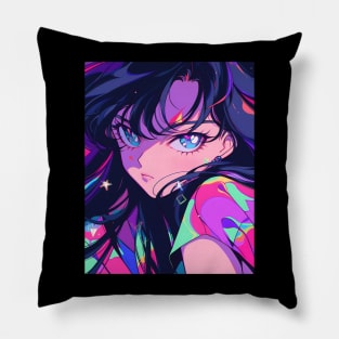 Anime Girl - Radiant Moody Girl - AI Pillow