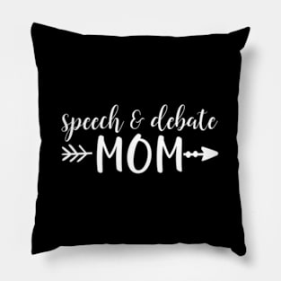 Speech Debate Mom Arrow In White Text Acn056B Pillow