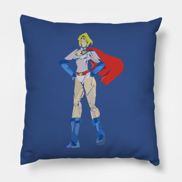 Power Girl Pillow by Newtegan