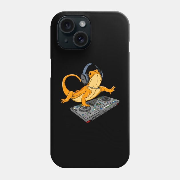 Bearded Dragon DJ Sound Tech Party Phone Case by HiDearPrint