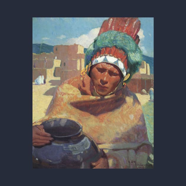 Taos Indian Holding a Water Jug by Blumenschein by MasterpieceCafe