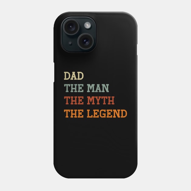 Dad The Man The Myth The Legend Funny Dad Legend Saying Phone Case by Peter smith