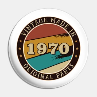 Vintage Made In 1970 Original Parts Pin