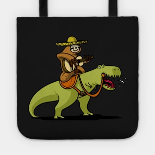 Mexican Sloth Riding T-Rex Dinosaur Tote