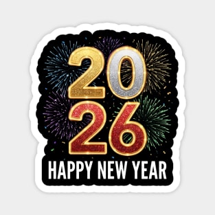 Happy New Year 2026 Fireworks Celebration Magnet