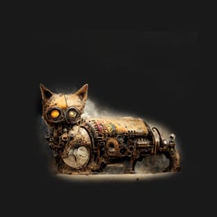 Dieselpunk cat artwork, steampunk cat artwork T-Shirt