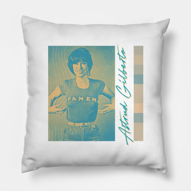 Astrud Gilberto /// Retro Aesthetic Design Pillow by unknown_pleasures