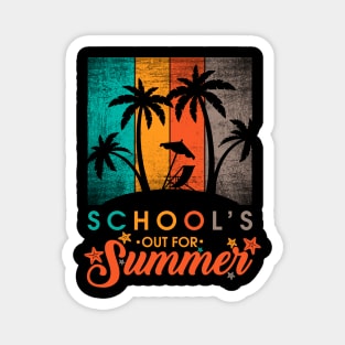 School's out for summer vintage summer holiday gift Magnet