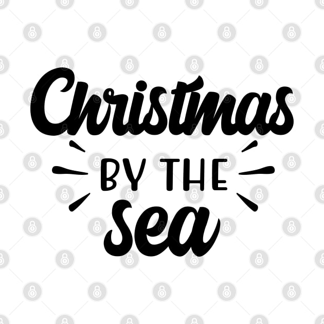 Christmas by the sea, black by unique_design76