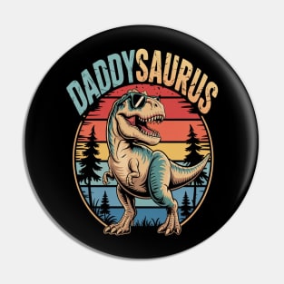 Daddysaurus T Rex Dinosaur DaddySaurus Birthday Father's Day Pin