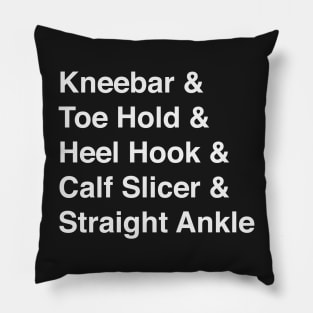 BJJ Leg Lock Helvetica List Pillow