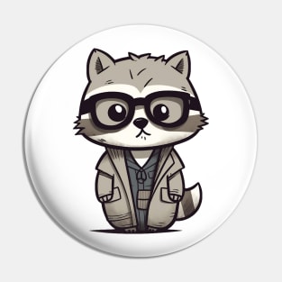 Curious Raccoon Pin