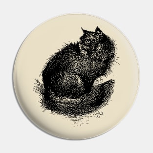 A Gentle Fuzzy Cat Pin