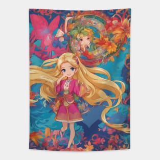 Anime Dreams Anime Girl collorful Tapestry