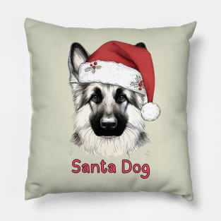 Santa Dog - German Shepherd Pillow