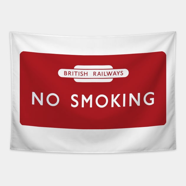 British Railways No Smoking sign Tapestry by Random Railways