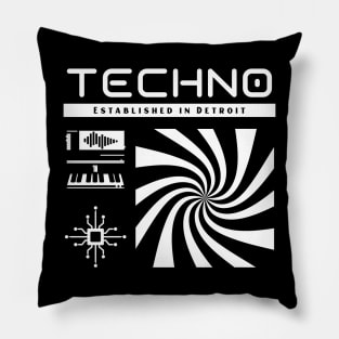 TECHNO - Established In Detroit Pillow