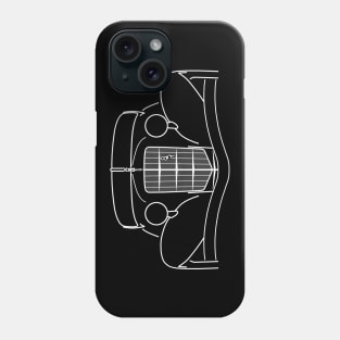 Auburn Speedster 851 1930s classic car white outline graphic Phone Case