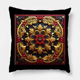 Flat Floral Pattern Pillow