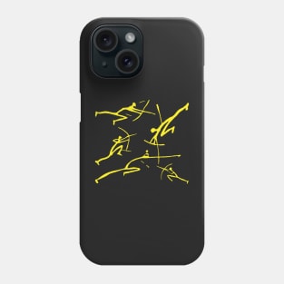 Yellow Bowmen Minimalist Paleolithic Cave Art Bow Fight Phone Case