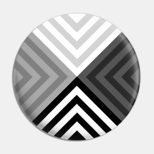 Black Gray White Triangular Pin