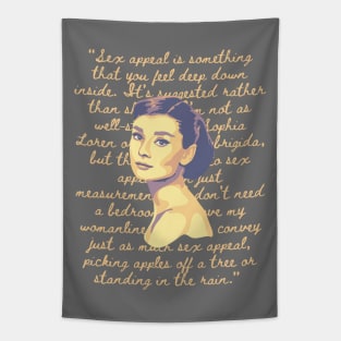 Audrey Hepburn Portrait and Quote Tapestry