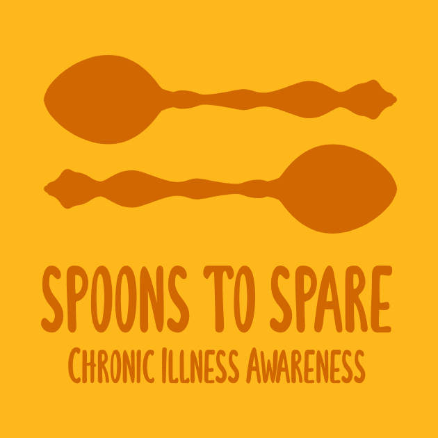 Spoons To Spare - Chronic Illness Awareness (Orange) by KelseyLovelle